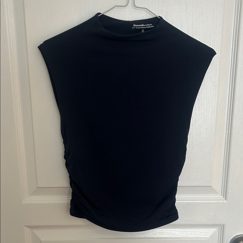 Abercrombie & Fitch Women's Navy top